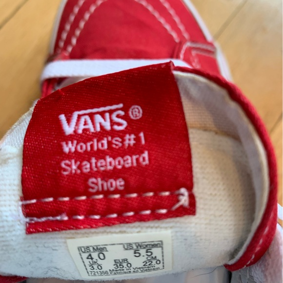 Vans Red High-Top Sneakers Universal - Picture 5 of 5